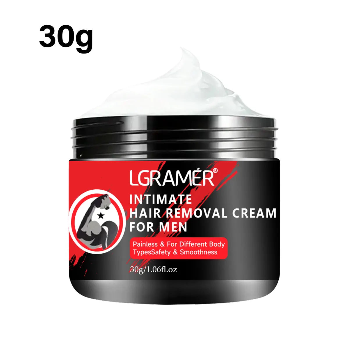 LGRAMER Men's Painless Hair Removal Cream | Body & Armpit