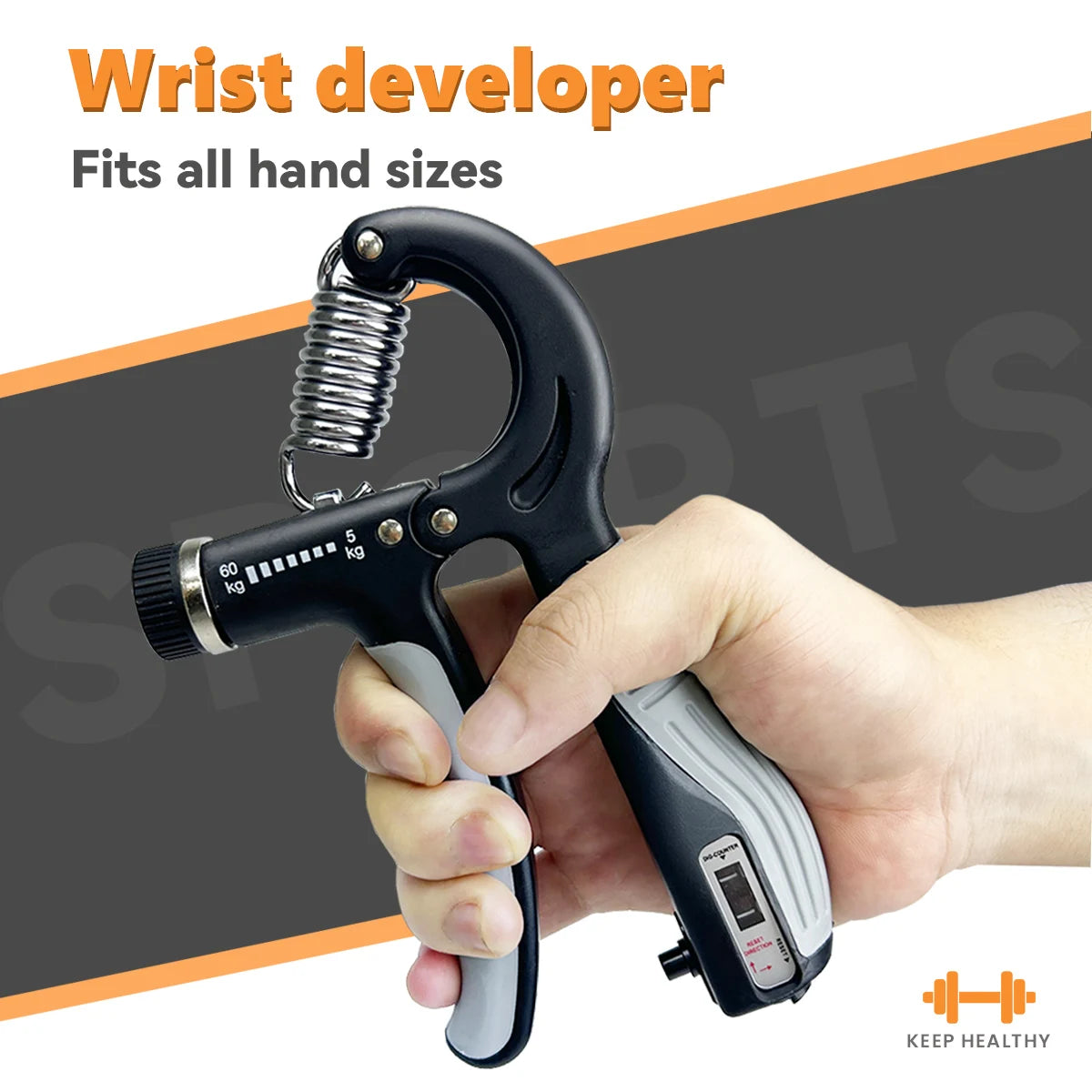 Grip Strength Trainer Adjustable Hand Grip Strengthener 11-132 Lbs (5-60Kg) Gym Rehab Forearm Trainer Peaceful Pleasures Health and Wellness