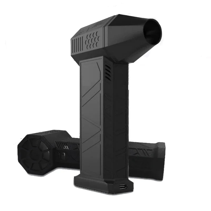 Brushless Charging Turbofan with Quiet Operation and Long Battery Life for Nighttime Camping Dust Removal and Snow Blowing Peaceful Pleasures Health and Wellness black