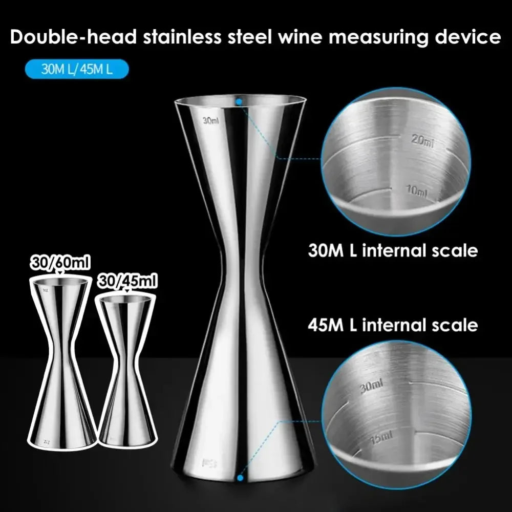 Dual Head Ounce Cup Japanese Style Measuring Cup with Graduation 30ml/45ml 30/60ml Bartender Kit Bar Coffee Baking Tools Peaceful Pleasures Health and Wellness