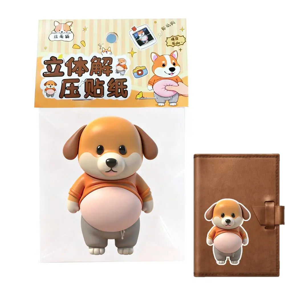 Bubble Stickers 3D Cartoon Funny Squeezable Reusable Kids Scrapbook Decals Animal Stickers For Home Party Classroom Scrapbooking Peaceful Pleasures Health and Wellness A China Mainland