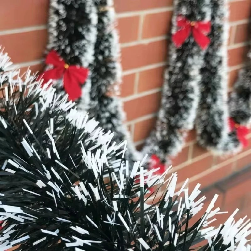1PCS 2M Christmas Eve Decoration Bar Tops Ribbon Garland Christmas Tree Kitchen Ornaments Wedding Party Decoration Prop Peaceful Pleasures Health and Wellness