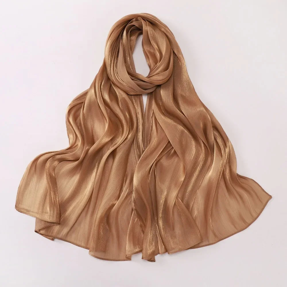 Women's Solid Chiffon Hijab Scarf – Long Lightweight Shawl Wrap