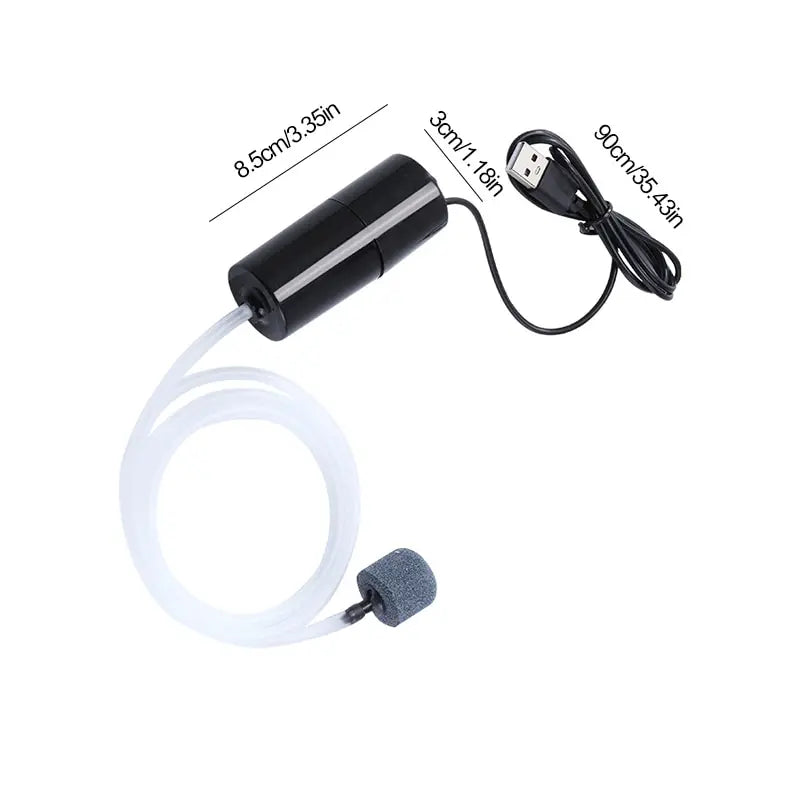 Portable USB Aquarium Air Pump – Silent Mini Fish Tank Aerator