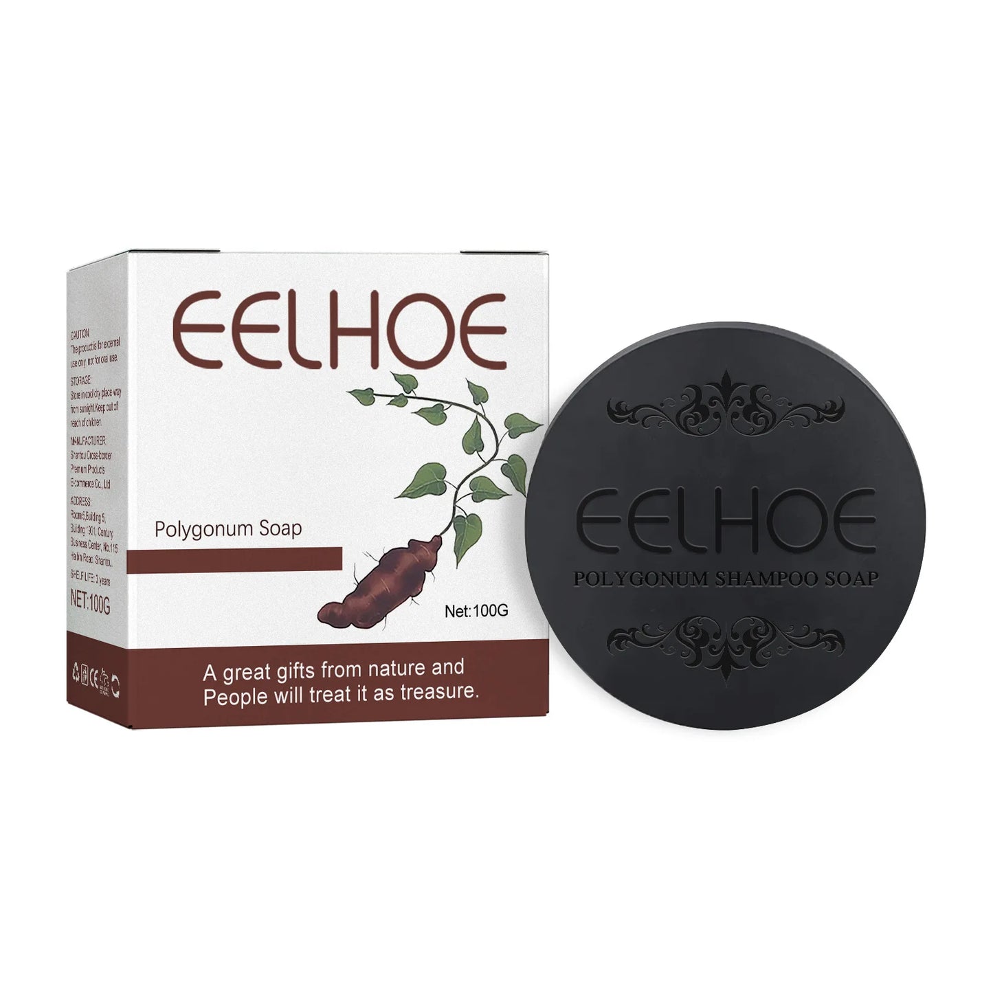 EELHOE Polygonum Herbal Hair Darkening Shampoo Bar 100g