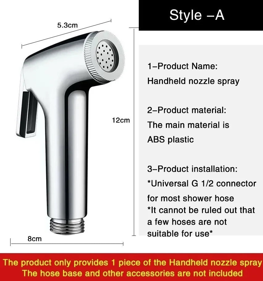 Handheld Bidet Sprayer G1/2" – Toilet & Bathroom Cleaner
