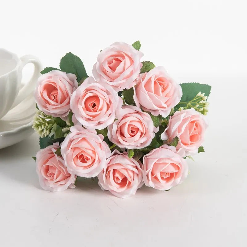 Artificial Silk Rose Bouquet | Wedding & Home Décor Flowers