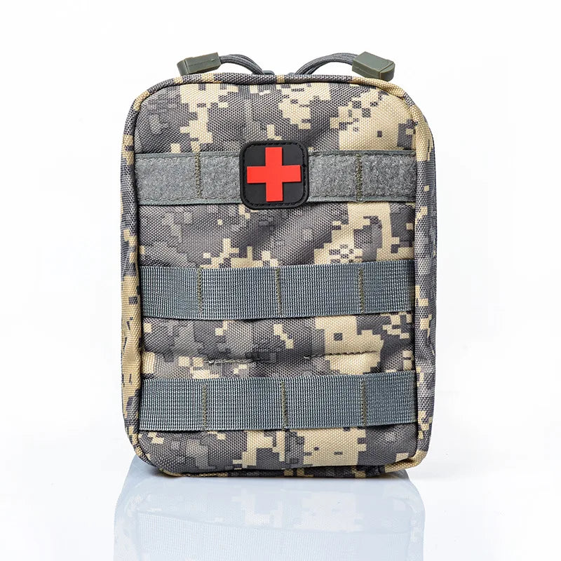 Survival Pouch Outdoor Medical Box Large Size SOS Bag/Package Tactical First Aid Bag Medical Kit Bag Molle EMT Emergency Peaceful Pleasures Health and Wellness ACU camouflage