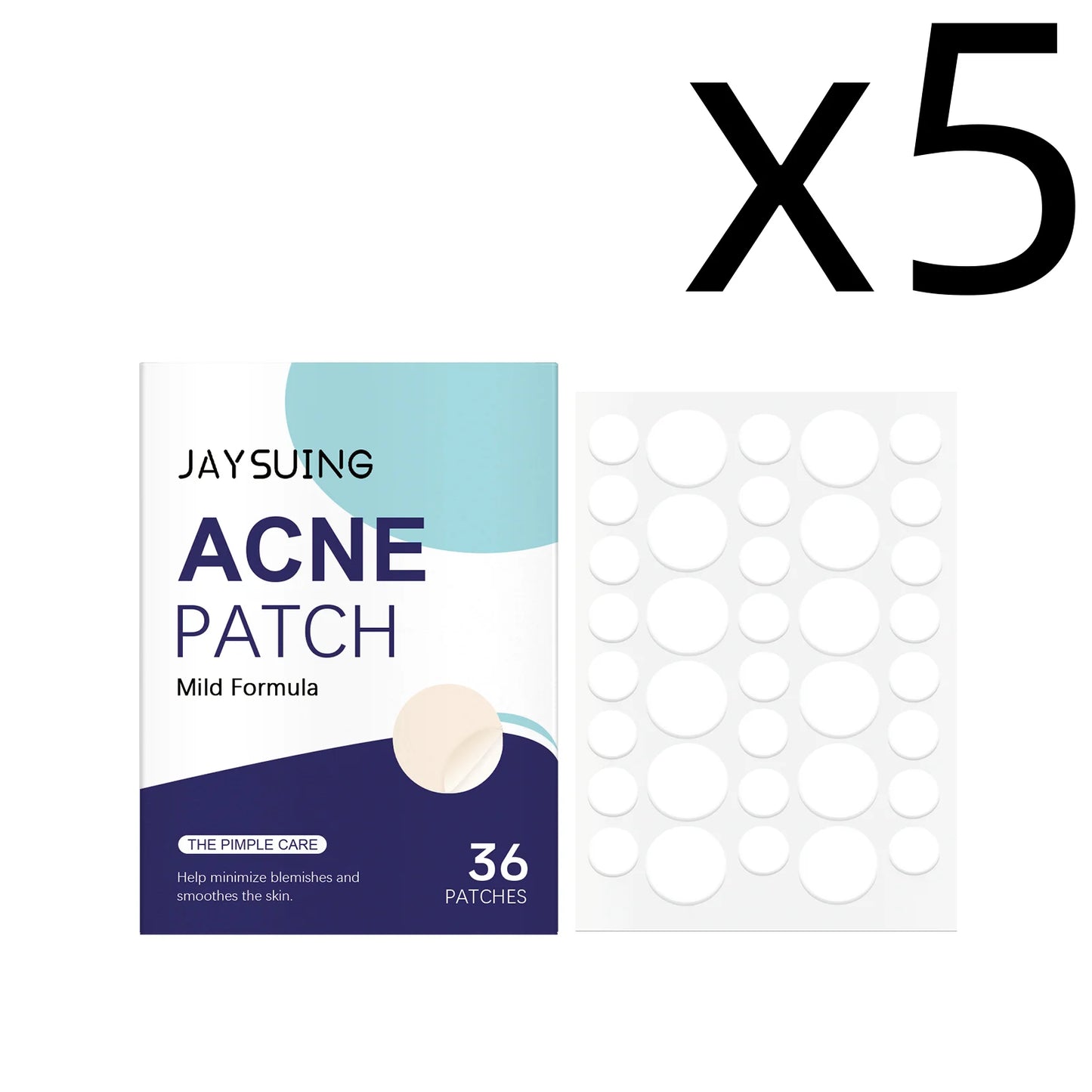 Jaysuing Pimple Patches for Blemish Control Peaceful Pleasures Health and Wellness 36pcs Boxed X 5PCS