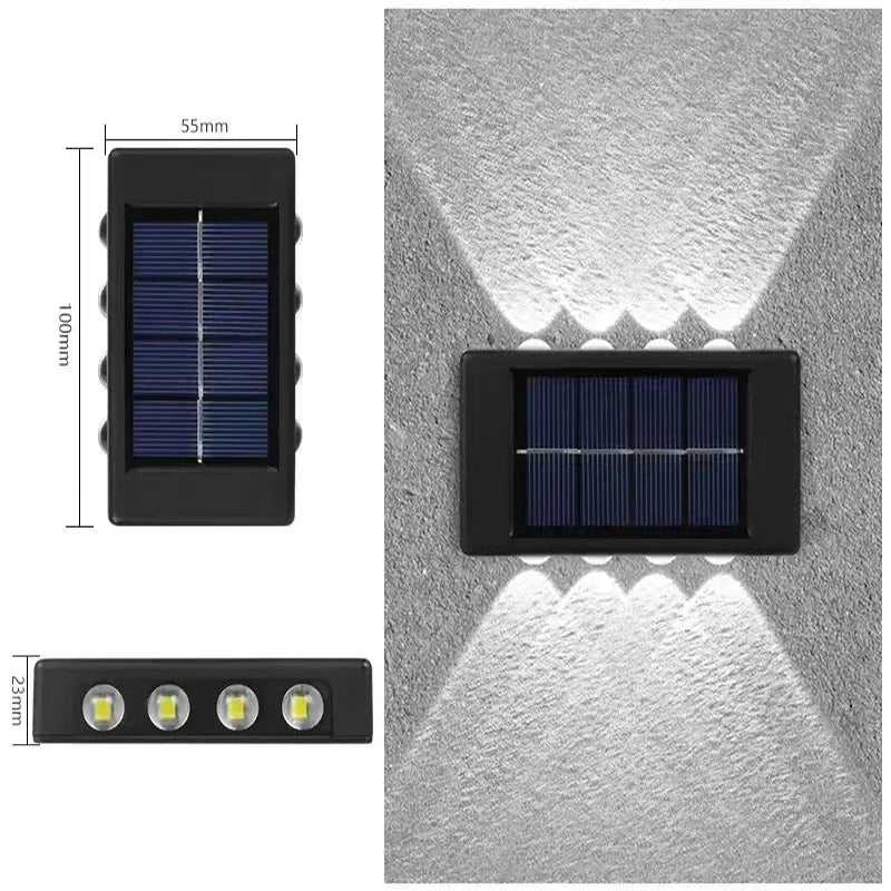 Solar LED Outdoor Wall Light – IP65 Up & Down Garden Lamp