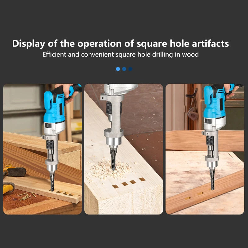 Square Hole Drill Bit Adapter | Mortiser Attachment for Drills Drill Bit Adapter Peaceful Pleasures Health and Wellness