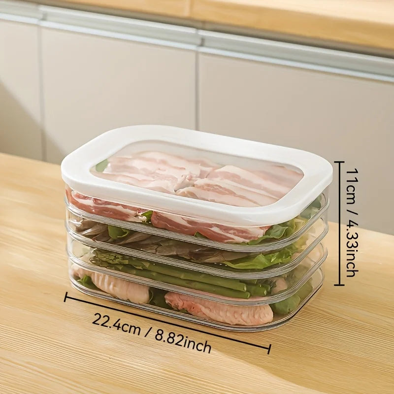 Stackable Cold Cuts & Deli Meat Storage Containers with Clear Lids Food Storage Container Peaceful Pleasures Health and Wellness 4 Floors