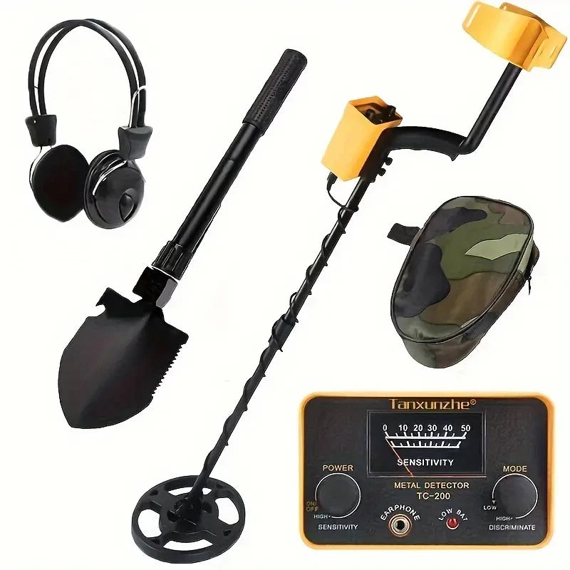 TC-200 New Upgrade Metal Detector Underground Wire Iron Metal Gold Detector Adjustable Tracker for Treasure Search Peaceful Pleasures Health and Wellness 3-piece set 1