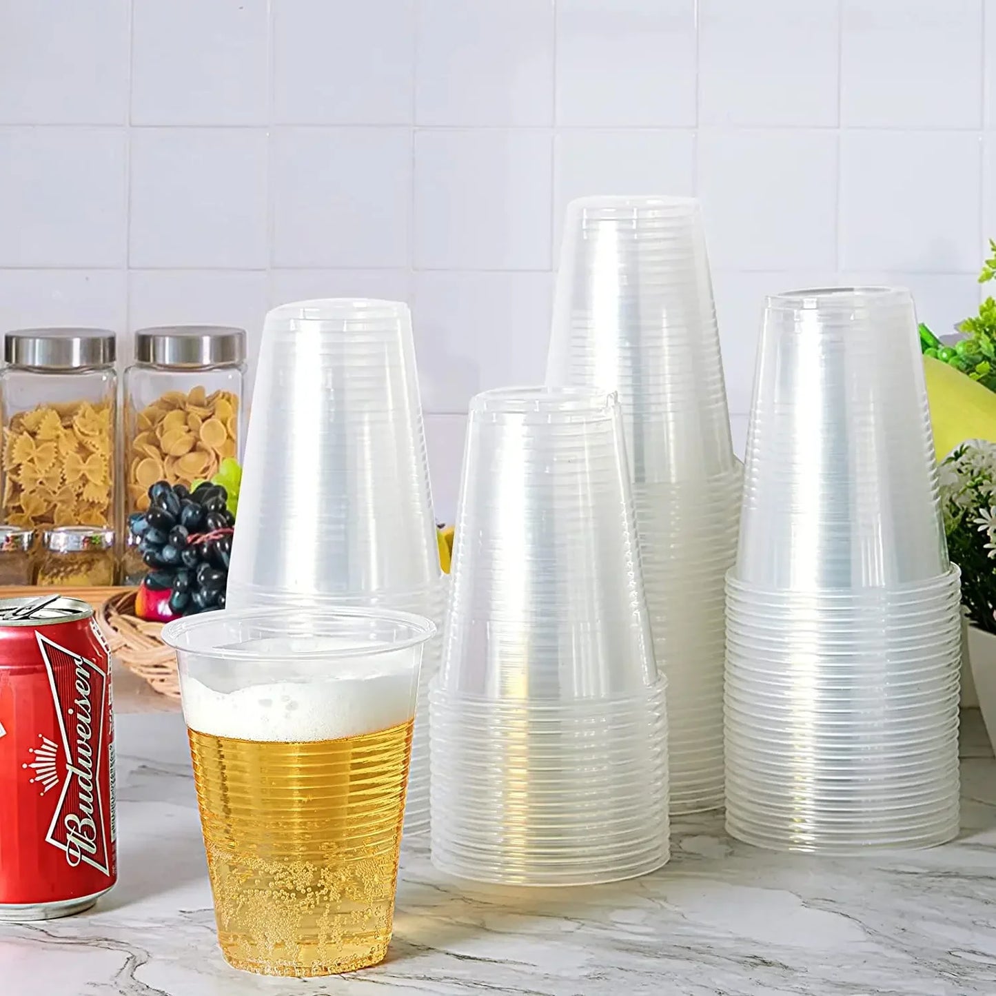 Clear Disposable Plastic Cups 25/50 Pack – Party & Picnic