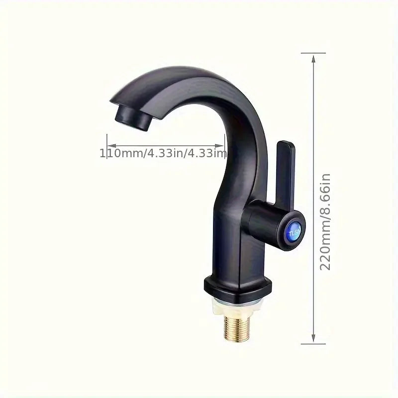 Matte Black Single Hole Bathroom Faucet with Side Spray