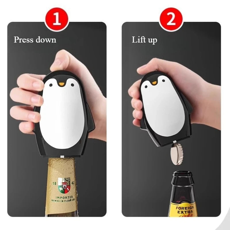 Penguin Bottle Opener – Portable Stainless Steel Beer Cap Opener Novelty Bottle Opener Peaceful Pleasures Health and Wellness