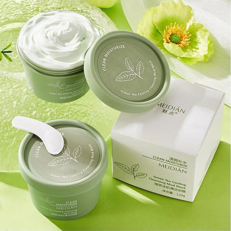 Green Tea Ice Mud Mask – Blackhead Removal & Oil Control 120g