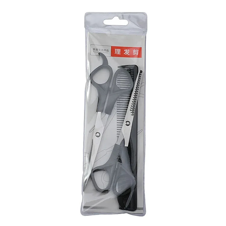 3PCS Hairdressing Scissors 6 Inch Scissors Kit Tool for Cutting Thinning Hair Comb Barber Accessories Salon Hairdressing Shears Peaceful Pleasures Health and Wellness black
