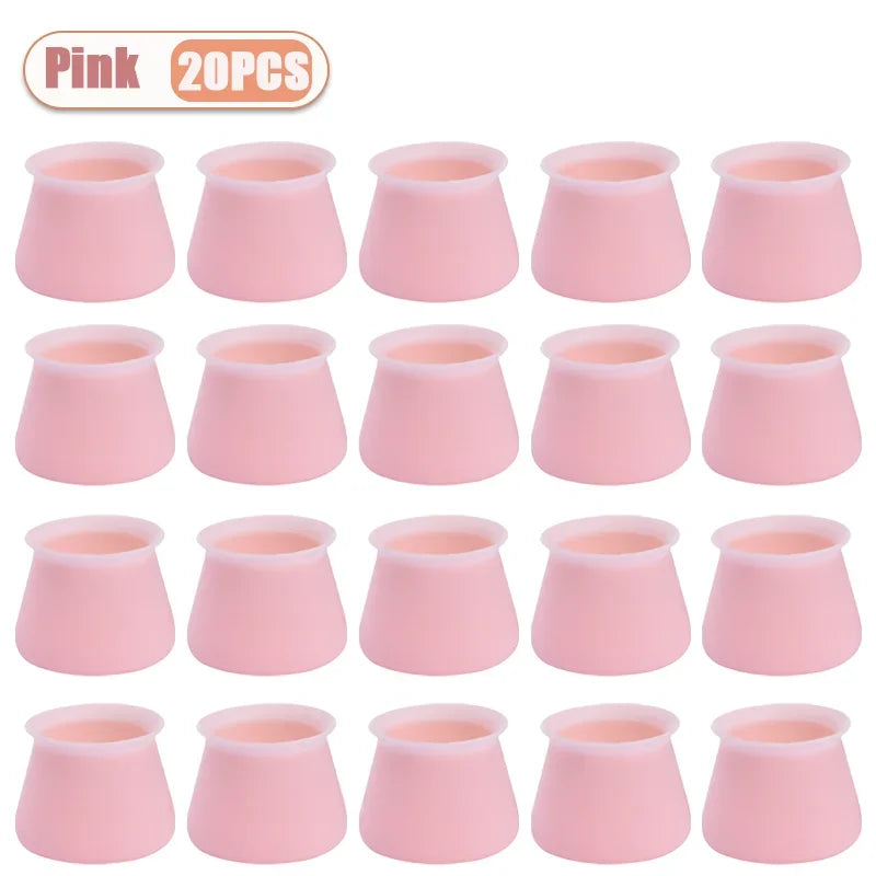 Silicone Chair Leg Caps – Non-Slip Floor Protectors 10–40 PCS