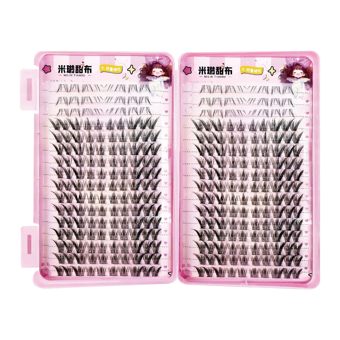 32 Rows Korean Style Fluffy Fairy Manga False Eyelashes Cluster Large Capacity Anime Cosplay Lashes Extension Perfect Eye Makeup Peaceful Pleasures Health and Wellness style 9