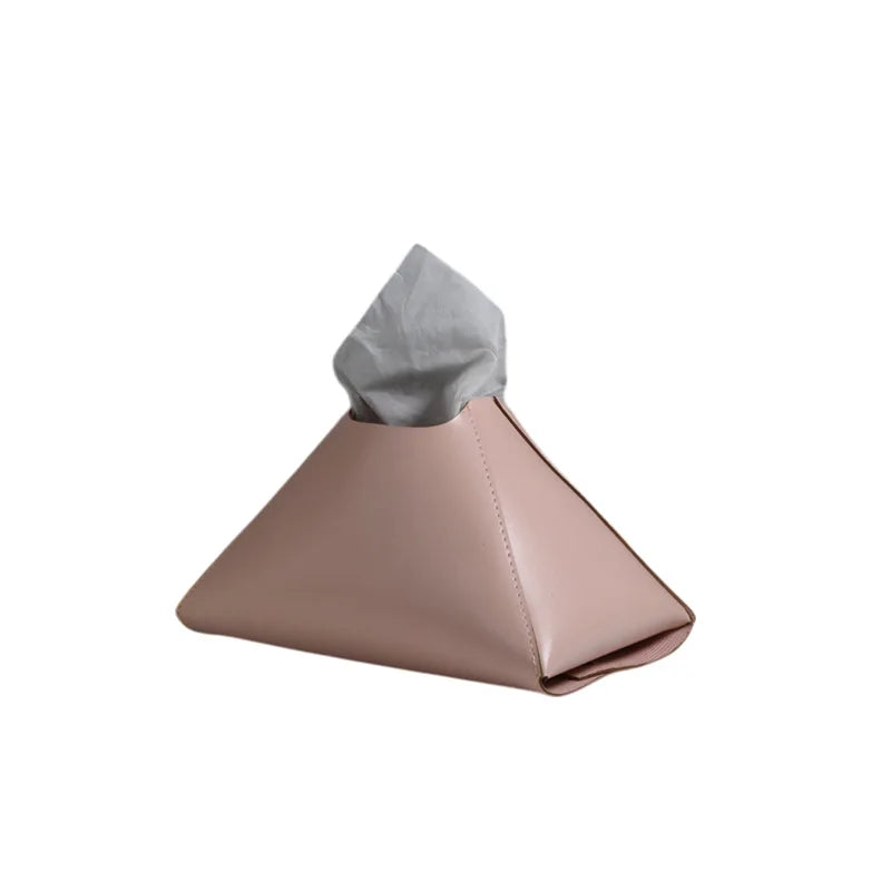 Nordic Leather Tissue Box Holder | Minimalist Desktop Dispenser