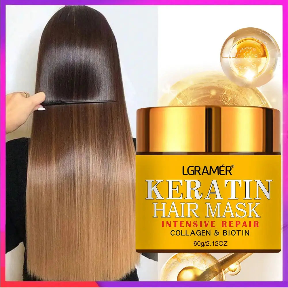 Biotin Collagen Keratin Hair Repair Mask & Treatment Peaceful Pleasures Health and Wellness