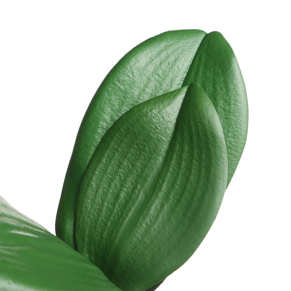 Artificial Phalaenopsis Orchid Leaf Bouquet | Faux Silk Home Decor