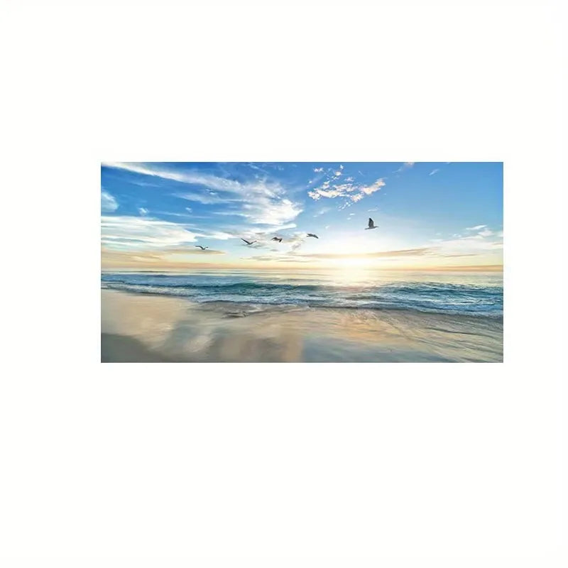 Beach Sunset Wall Art Posters Large Landscape Canvas Painting Print Nordic Wall Decoration Picture for Home Decor Unframed Peaceful Pleasures Health and Wellness ZLH2500 30x60cm No Frame