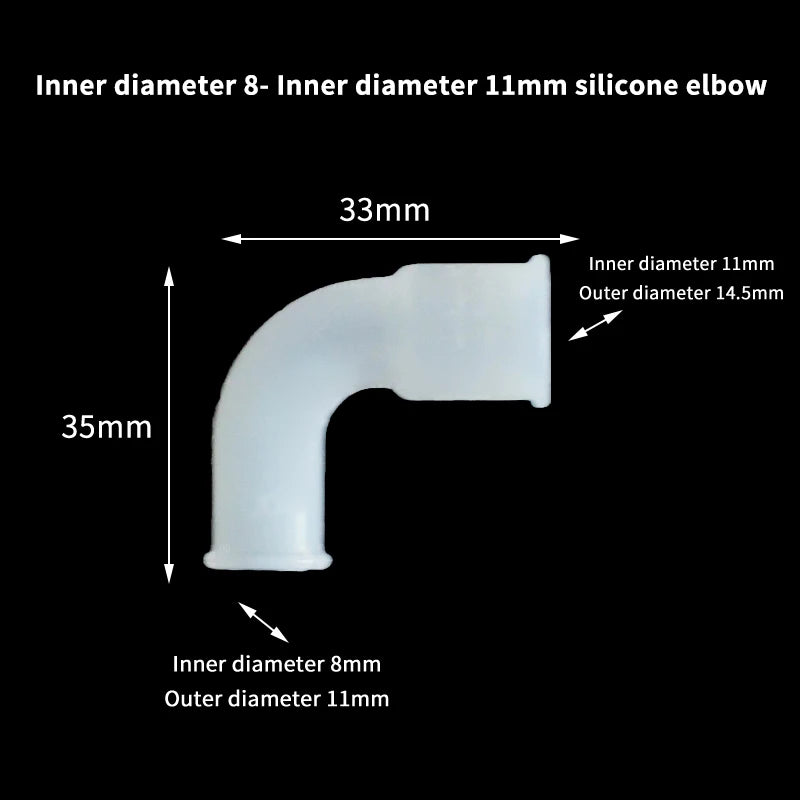 Fish Tank Garden Irrigation Silicone Elbow Soft Hard Pipe Connector Variable Diameter Elastic Right Angle Rubber Coupling Peaceful Pleasures Health and Wellness A3