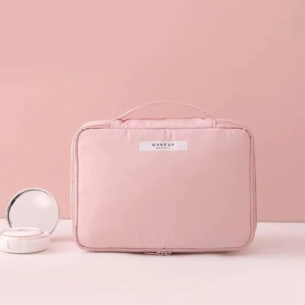 Travel Cosmetics Storage Bag Large Capacity Detachable Makeup Bag with Brush Holder Waterproof Toiletry Bag for WomenWashing Bag Peaceful Pleasures Health and Wellness