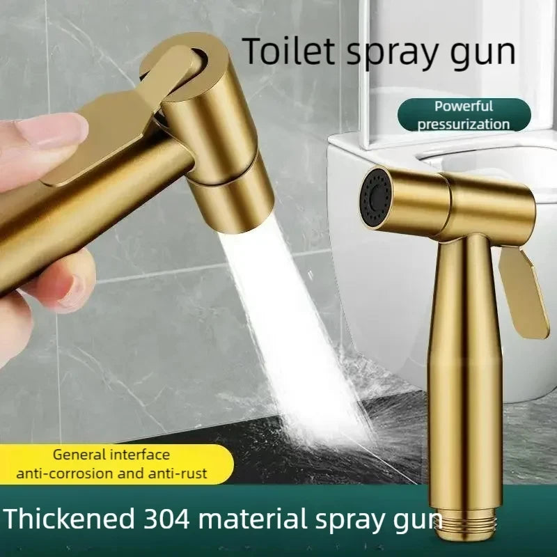 High-Pressure Bidet Spray Gun | Stainless Steel Toilet Nozzle
