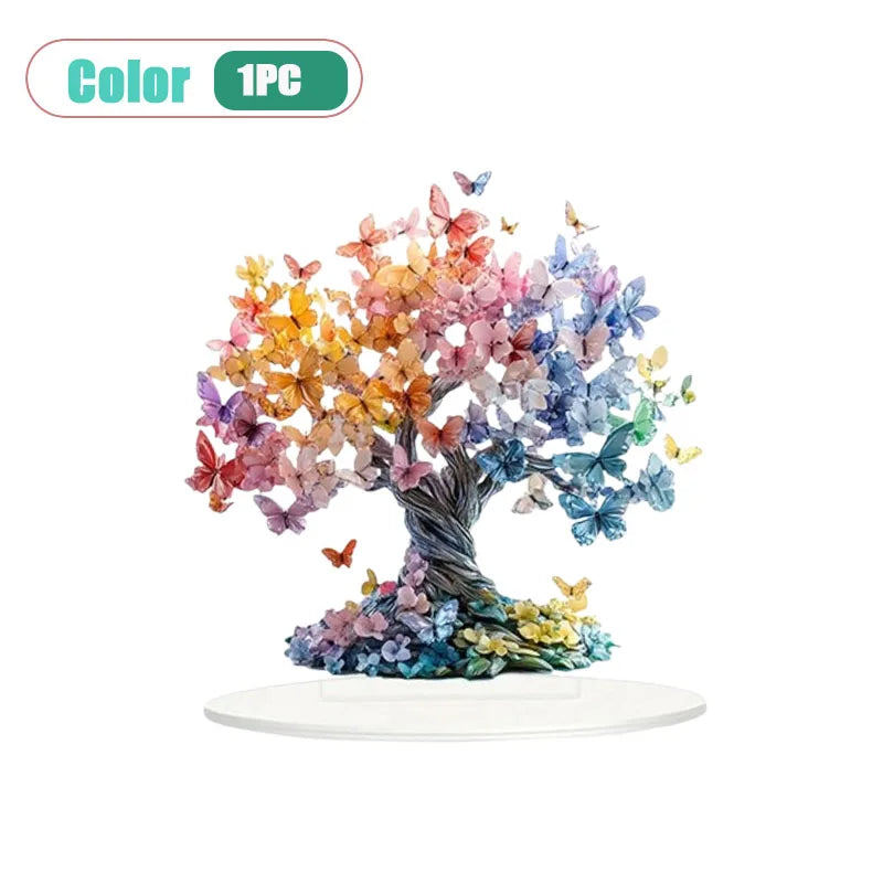 Tree of Life Butterfly Acrylic Figurine | Valentine's Day Decor