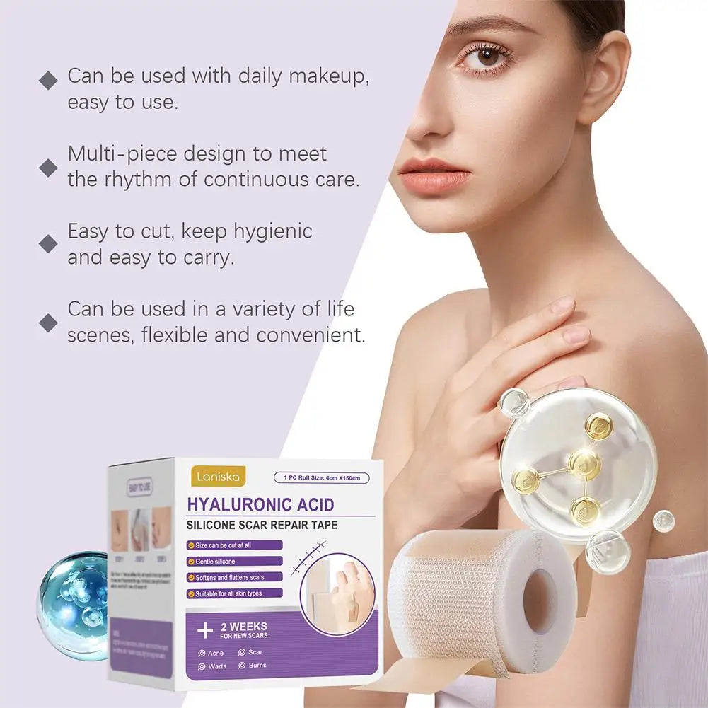 Silicone Scar Tape Roll – Self-Adhesive Scar Sheets for Surgical & Burn Scars Peaceful Pleasures Health and Wellness