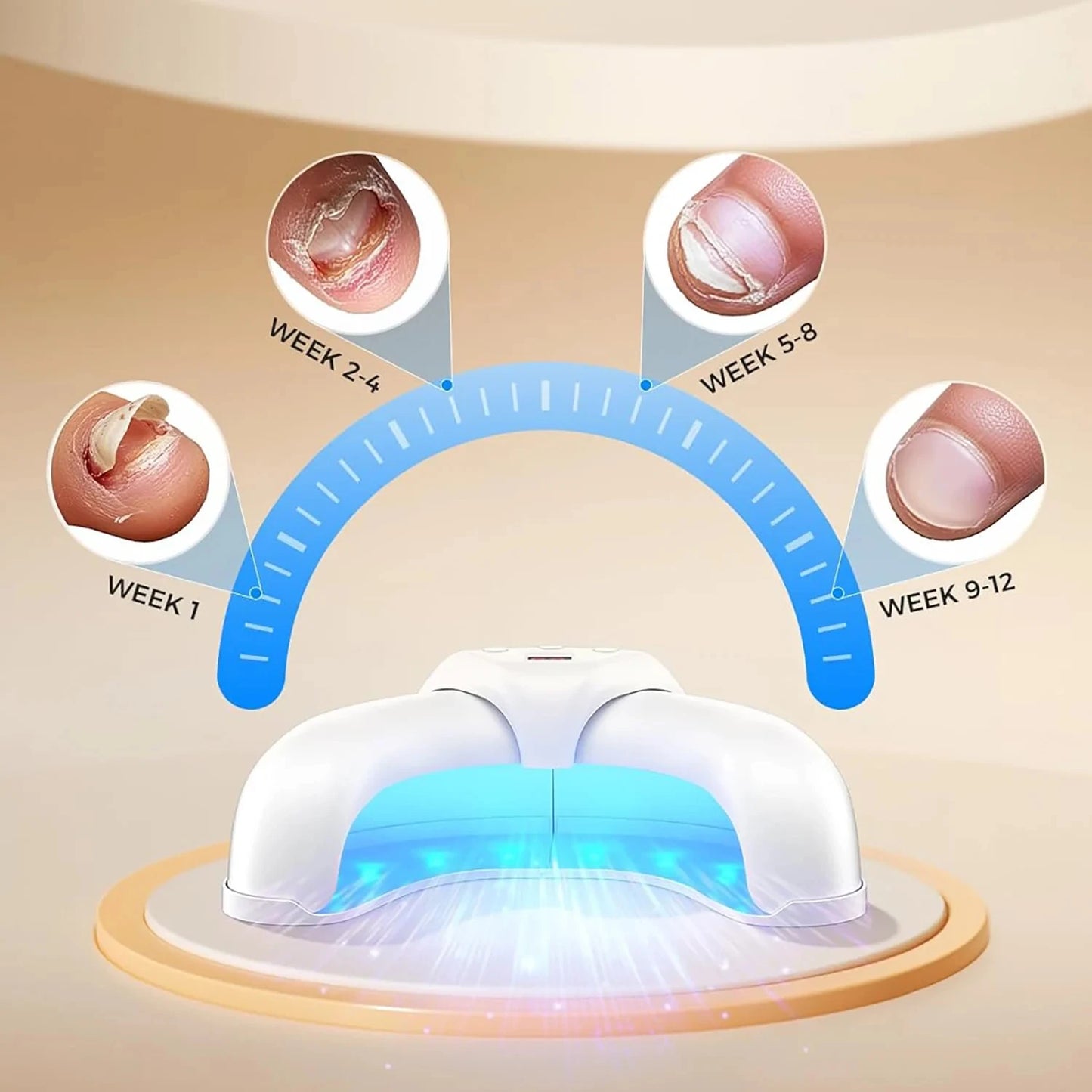 UV LED Nail Lamp – Foldable Gel Polish Curing Lamp, 3 Timers
