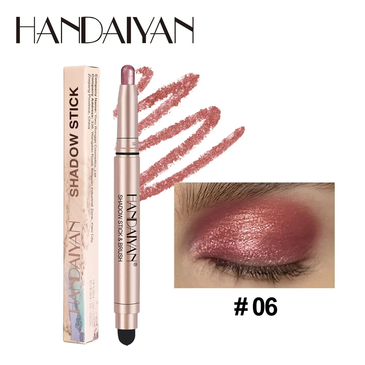 Waterproof Eyeshadow Pencil Stick | Matte Metallic Glitter