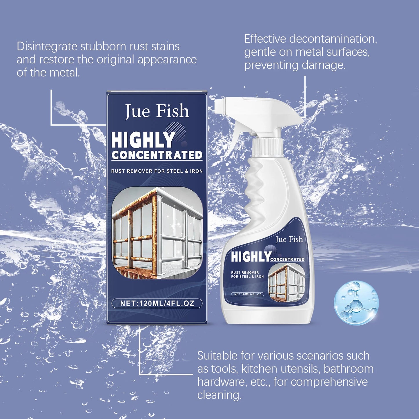 Heavy Duty Stainless Steel Rust Remover & Metal Polish 120ml