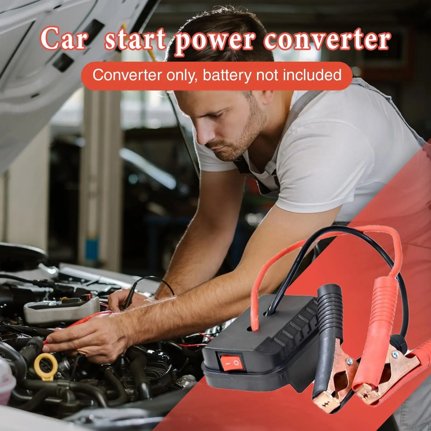 Car Jump Starter Adapter | Lithium Battery Booster Converter