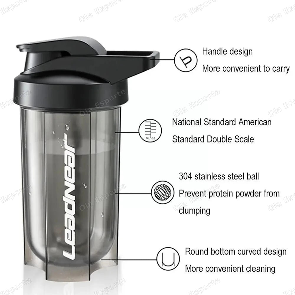 500ml Leak-Proof Protein Shaker Bottle for Gym & Fitness