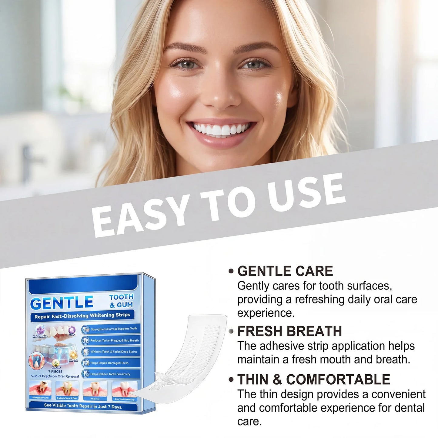 FEIMUKO Teeth Whitening Strips – 7-Day Brighter Smile