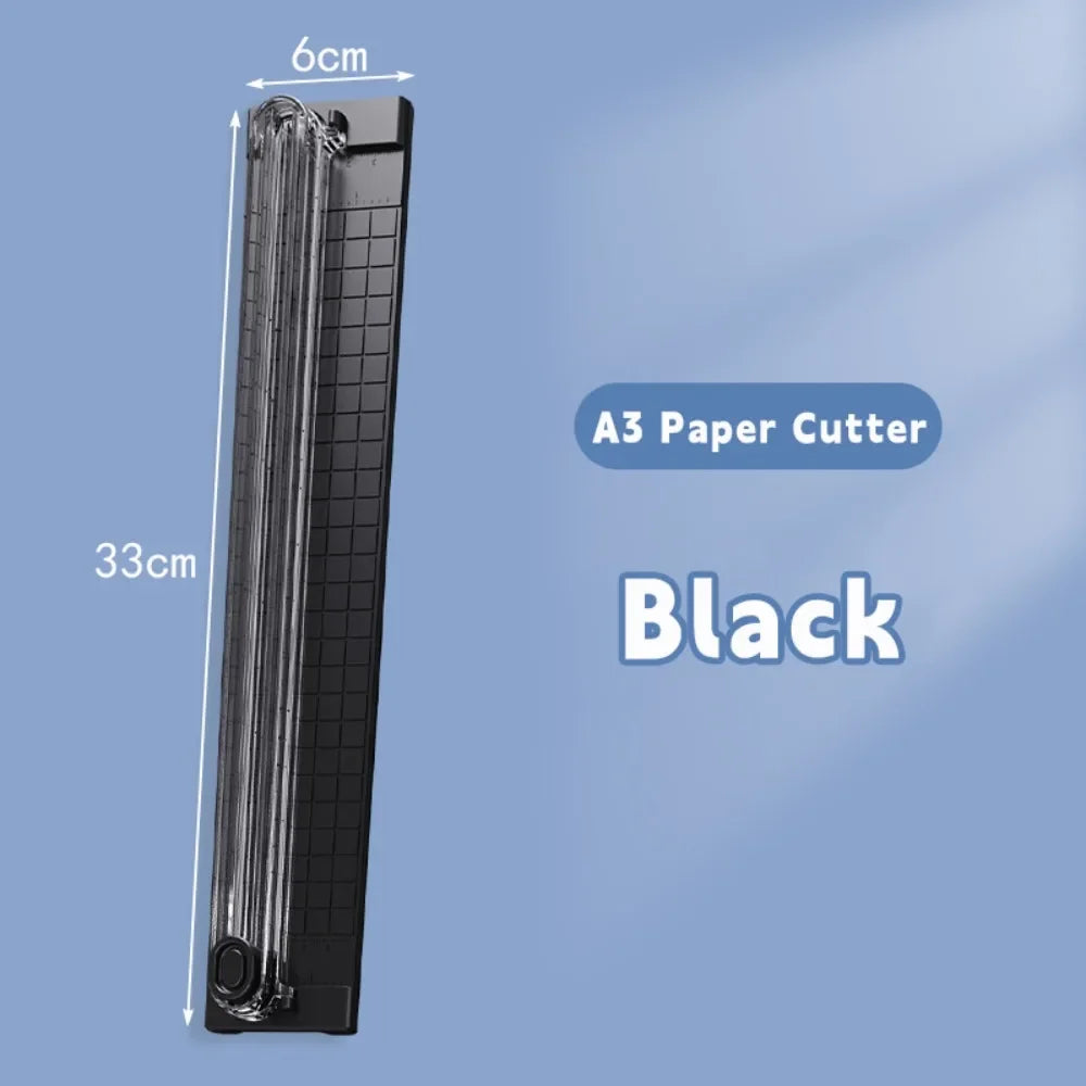 New Paper Cutter Paper Knife Paper Cutting Machine Office Cutter Paper Cutting Photo Bidirectional Paper Cutting Tool Practical Peaceful Pleasures Health and Wellness black