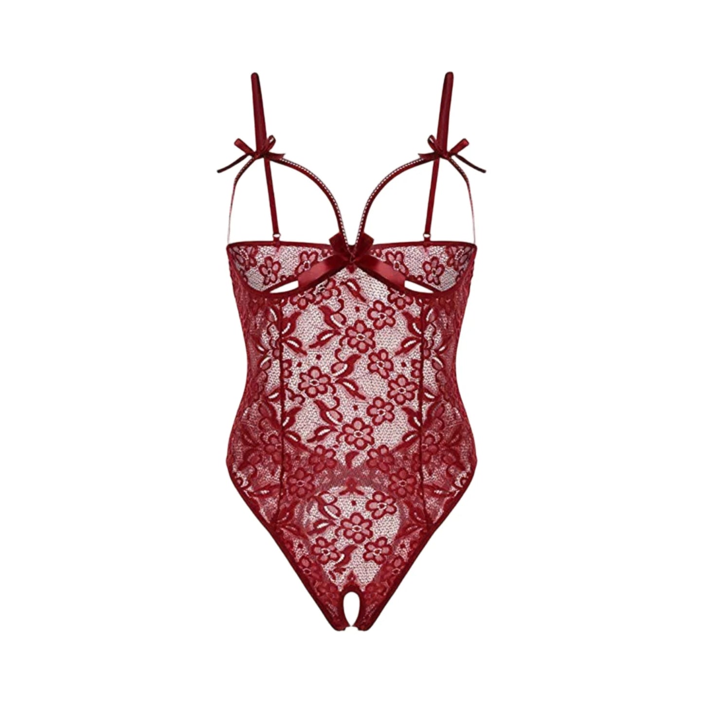 Women's Sheer Lace Babydoll Lingerie Set – S to XXL