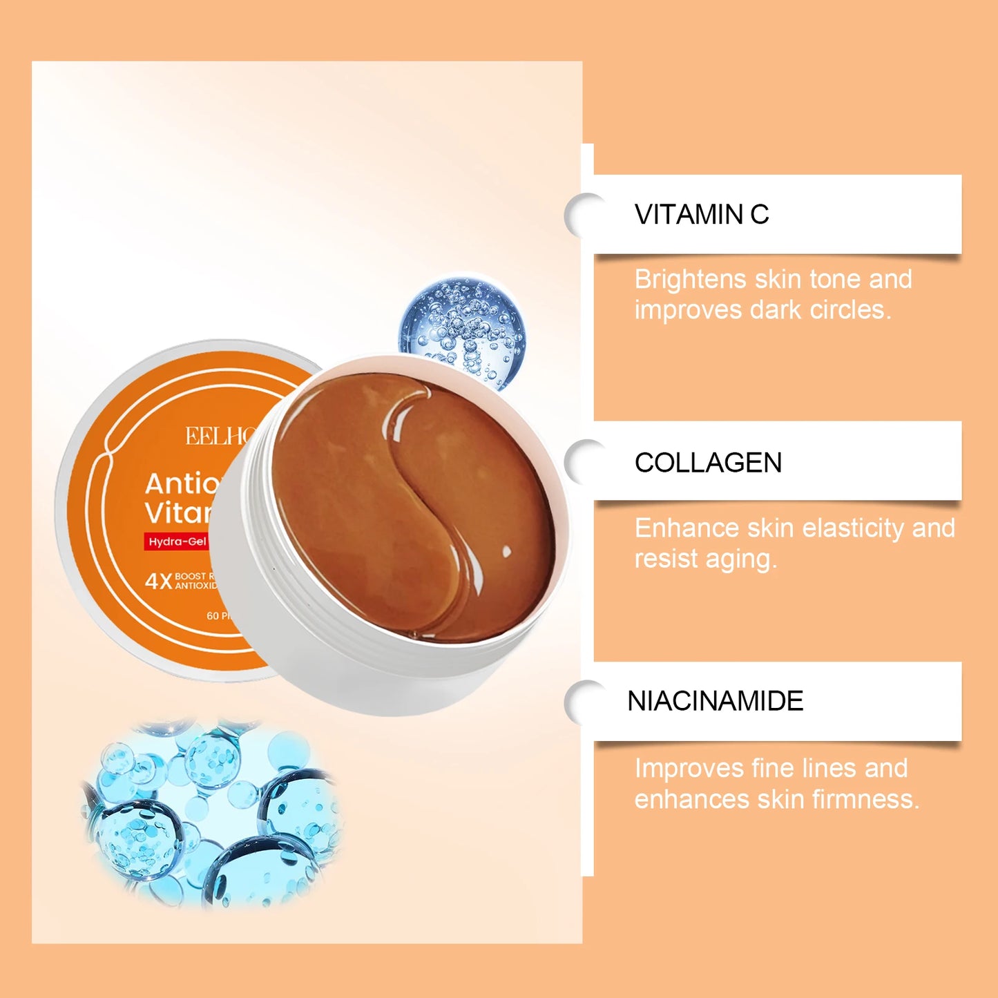 60-Pack Vitamin C Eye Patches – Dark Circles & Puffiness