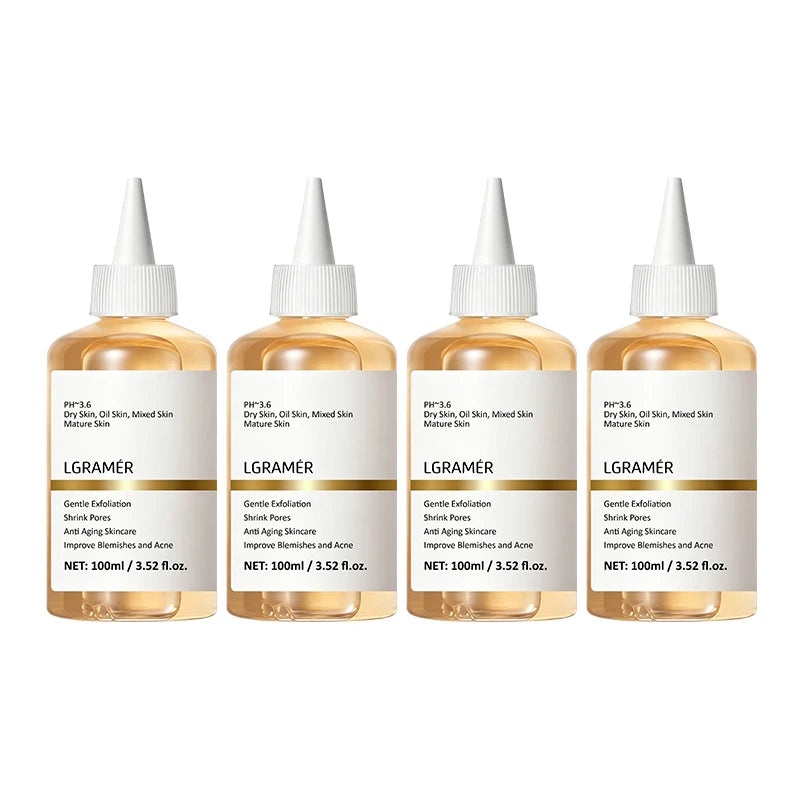 7% Glycolic Acid Exfoliating Toner,Exfoliating Facial Toner,Pore Minimizing Toner,Smooth Skin, Even Tone,Hydrating Formula 100ml Peaceful Pleasures Health and Wellness 100ml-4PCS
