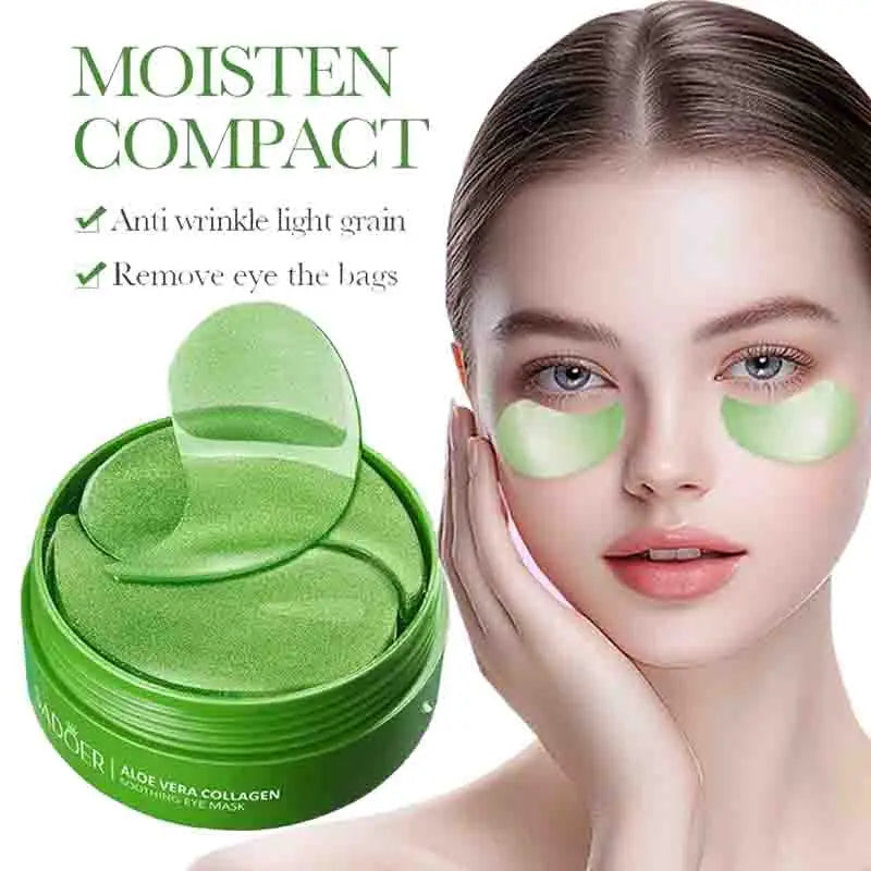 BIOAOUA 60pc Aloe Vera Collagen Eye Masks | Dark Circles & Puffiness