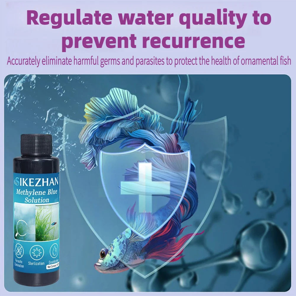 SIKEZHAN 101ml Methylene Blue Aquarium Fish Treatment Solution
