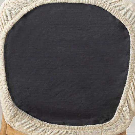 Elastic Stretch Curved Backrest Dining Chair Cover Dustproof Split Type Chair Dust Cover Solid Color Washable Stool Covers Peaceful Pleasures Health and Wellness