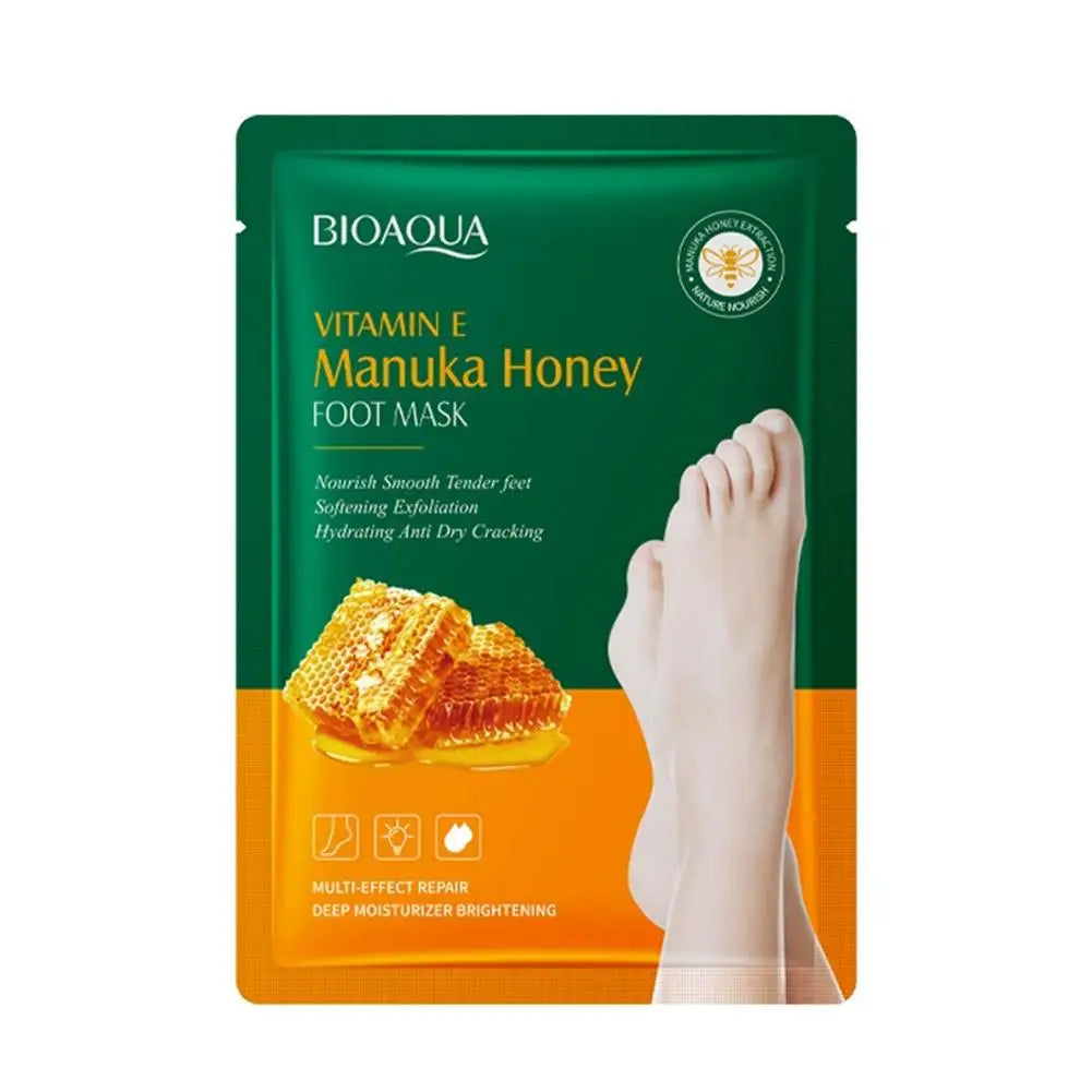 Vitamin E & Manuka Honey Foot Mask – Moisturizing Exfoliator