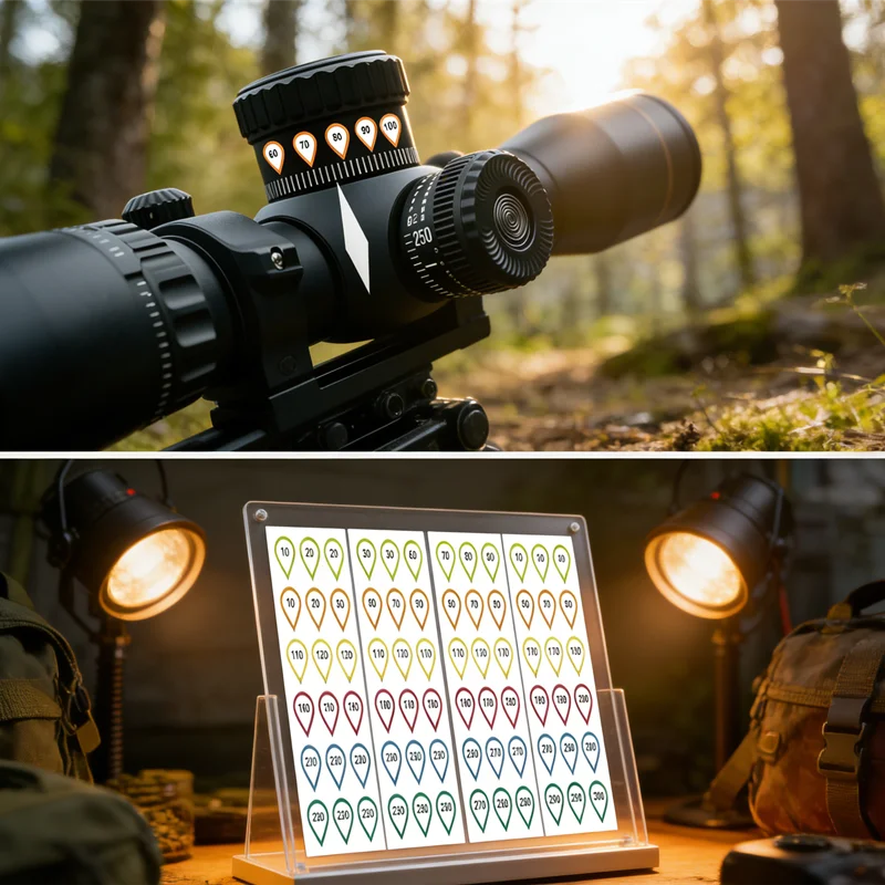 Customizable Rifle Scope Labels 10pk | DOPE & Ammo Stickers