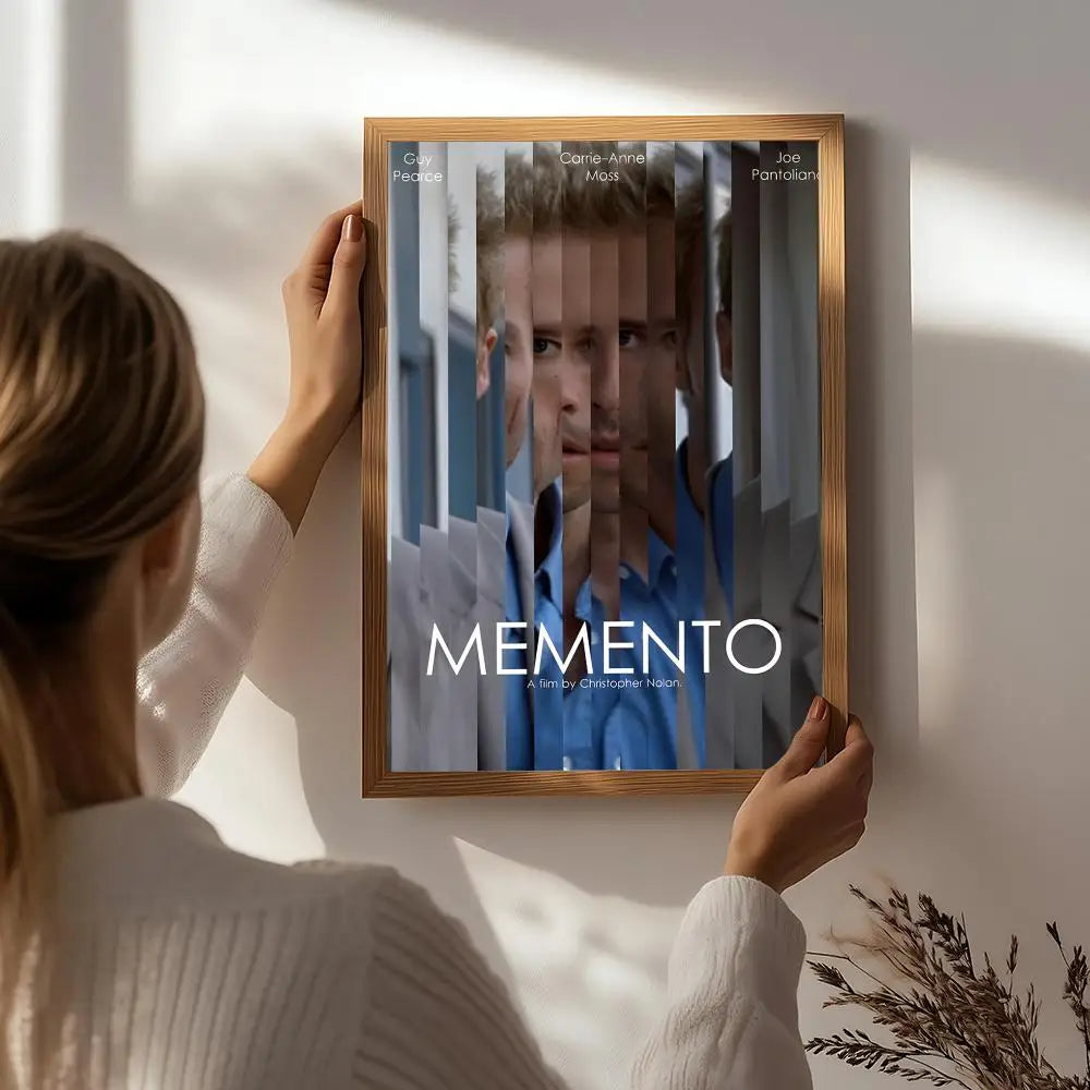 Movie M-Memento Poster HD Self Adhesive Waterproof Wall Art Ideal for Home Office Dorm Bedroom Great Gift Peaceful Pleasures Health and Wellness White6 30X40cmNoframe