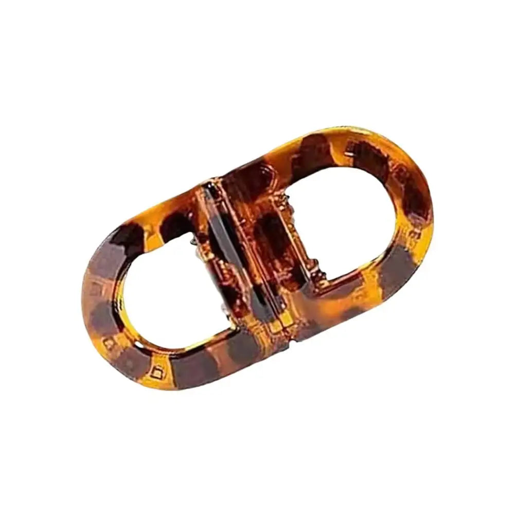 High-end Magnetic Hair Roots Small Grab Hairpins Magnetic Suction Broken Hair Bangs Clip Exquisite Leopard Pattern Girl Hairpin Peaceful Pleasures Health and Wellness Leopard print